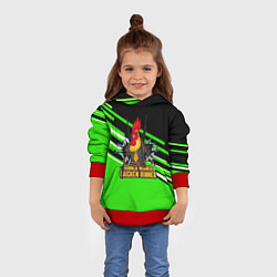 Толстовка-худи детская PUBG line geometry, цвет: 3D-красный — фото 2