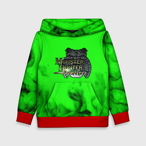 Детская толстовка Monster Hunter fire green / 3D-Красный – фото 1