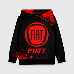 Толстовка-худи детская Fiat - red gradient, цвет: 3D-черный