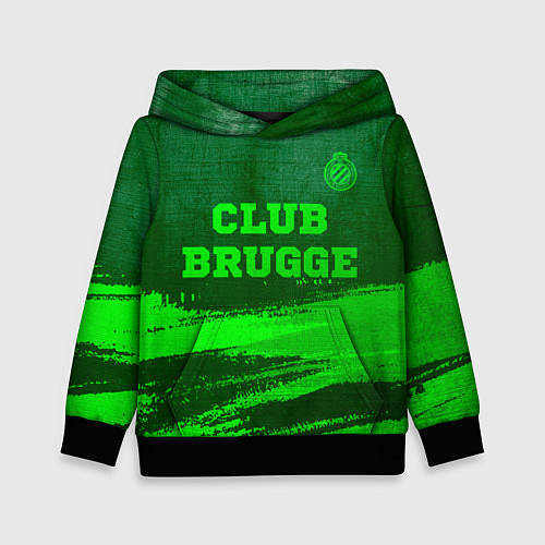 Детская толстовка Club Brugge - green gradient посередине / 3D-Черный – фото 1