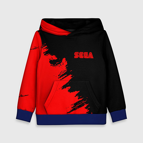 Детская толстовка SEGA краски красные / 3D-Синий – фото 1