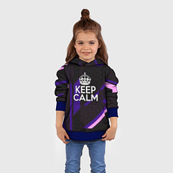 Толстовка-худи детская Ceep Calm, цвет: 3D-синий — фото 2