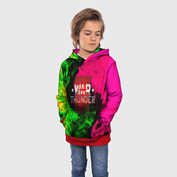 Толстовка-худи детская Warthunder flame fight, цвет: 3D-красный — фото 2