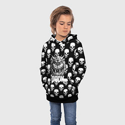 Толстовка-худи детская Doom какадемон черепа, цвет: 3D-черный — фото 2