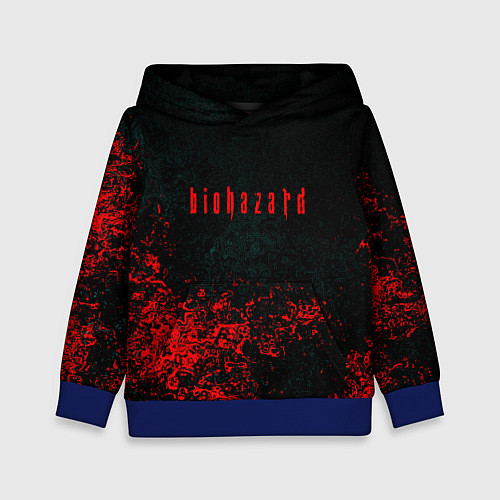 Детская толстовка Biohazard брызги красок / 3D-Синий – фото 1