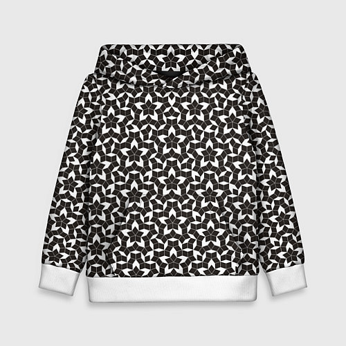 Детская толстовка Паттерн Пенроуза: черно-белый / 3D-Белый – фото 1