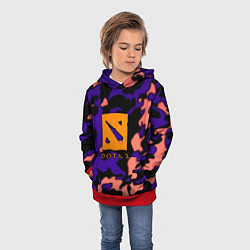 Толстовка-худи детская DOTA 2 камуфляж, цвет: 3D-красный — фото 2
