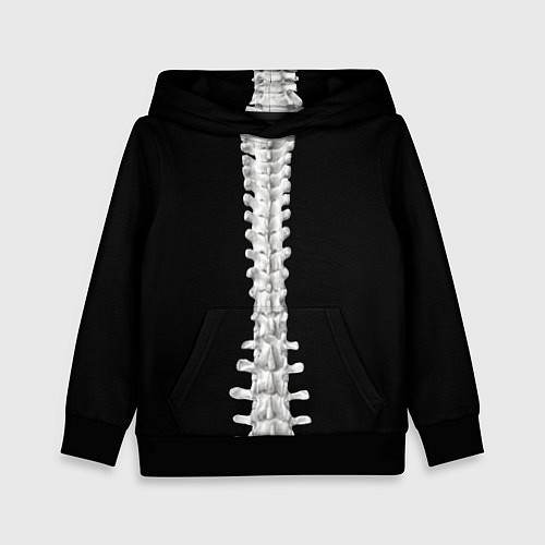 Детская толстовка Рентген позвоночника / 3D-Черный – фото 1