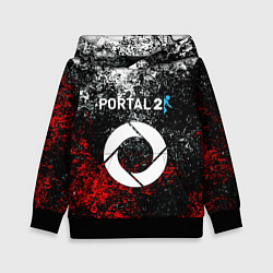 Толстовка-худи детская Portal брызги красок, цвет: 3D-черный