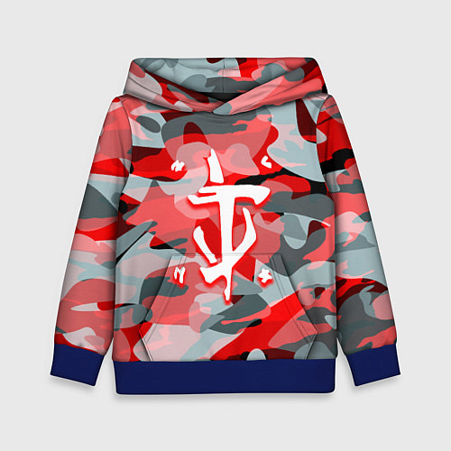 Детская толстовка Doom камуфляж палача / 3D-Синий – фото 1
