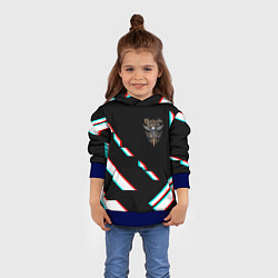 Толстовка-худи детская Baldurs Gate geometry glitch, цвет: 3D-синий — фото 2