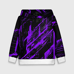 Детская толстовка Purple stripes on a black background