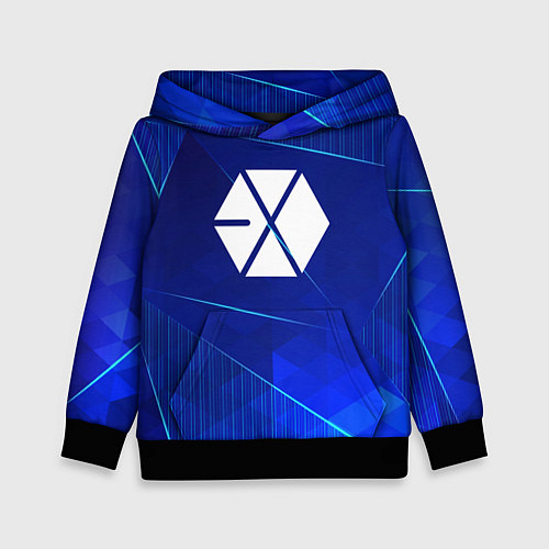 Детская толстовка Exo blue poly / 3D-Черный – фото 1