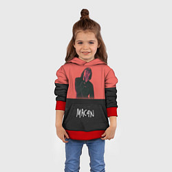 Толстовка-худи детская Macan - Singer, цвет: 3D-красный — фото 2