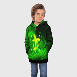 Толстовка-худи детская Doom storm green, цвет: 3D-черный — фото 2