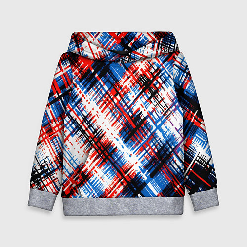 Детская толстовка Мелкая косая клетка / 3D-Меланж – фото 1