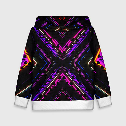 Детская толстовка Marshmello geometry neon / 3D-Белый – фото 1