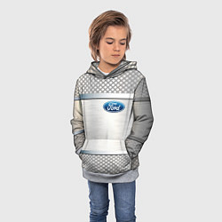 Толстовка-худи детская FORD metal steel auto, цвет: 3D-меланж — фото 2