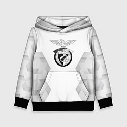 Толстовка-худи детская Benfica white poly, цвет: 3D-черный