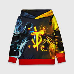 Толстовка-худи детская Doom logo monster, цвет: 3D-красный