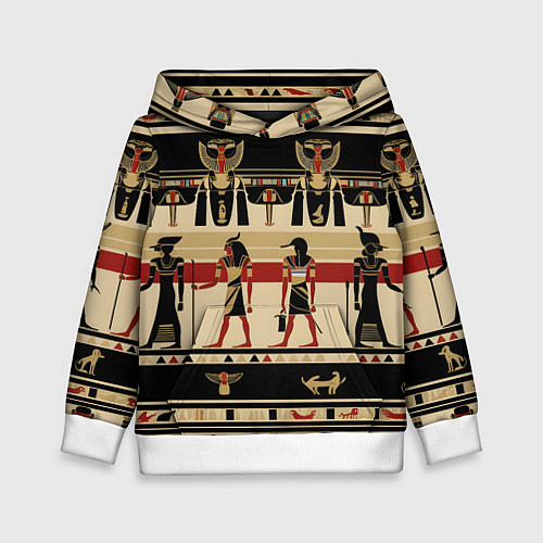 Детская толстовка Египет этника / 3D-Белый – фото 1