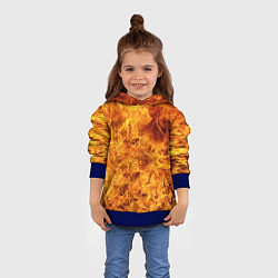 Толстовка-худи детская Весь в огне, цвет: 3D-синий — фото 2