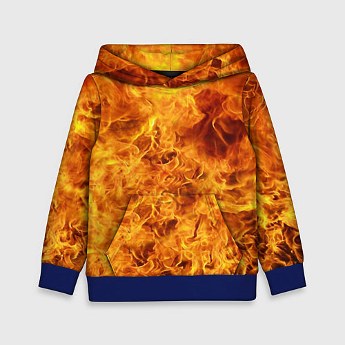 Детская толстовка Весь в огне / 3D-Синий – фото 1