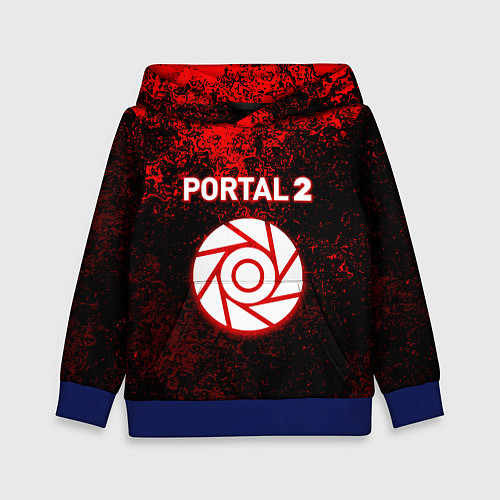 Детская толстовка Half life красные краски / 3D-Синий – фото 1