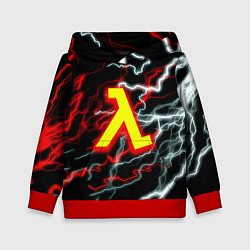 Толстовка-худи детская Half life storm logo, цвет: 3D-красный