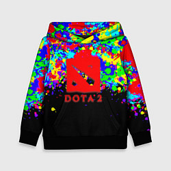 Толстовка-худи детская Dota абстрактные краски, цвет: 3D-черный