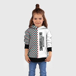 Толстовка-худи детская PUBG глитч клетка, цвет: 3D-черный — фото 2