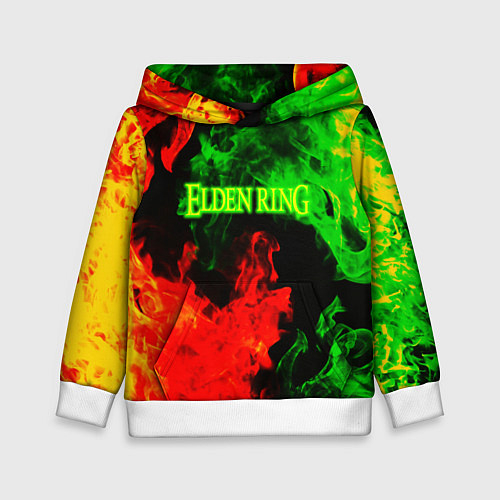 Детская толстовка Elden ring в огне рпг / 3D-Белый – фото 1