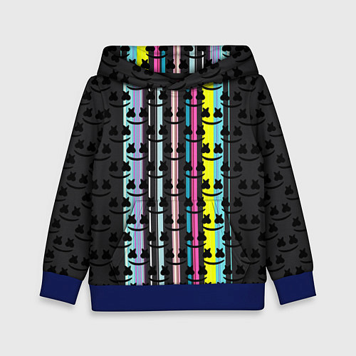 Детская толстовка Marshmello dj pattern line / 3D-Синий – фото 1
