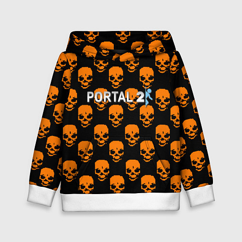 Детская толстовка Portal skull pattern / 3D-Белый – фото 1