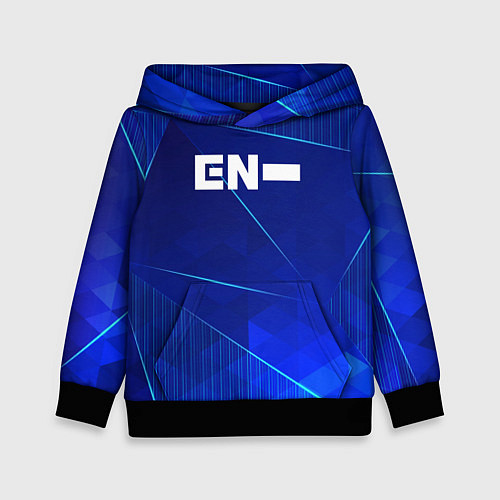 Детская толстовка Enhypen blue poly / 3D-Черный – фото 1