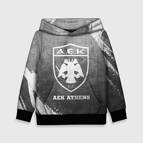 Детская толстовка AEK Athens - grey gradient / 3D-Черный – фото 1