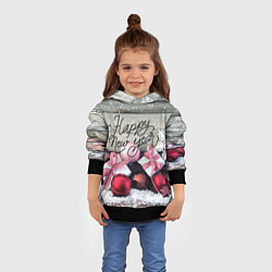 Толстовка-худи детская Новогодние подарки, цвет: 3D-черный — фото 2