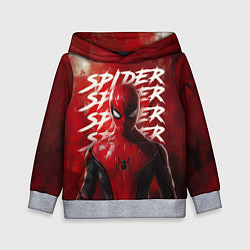 Детская толстовка Spider-man red background