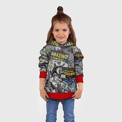 Толстовка-худи детская Spider-man comics, цвет: 3D-красный — фото 2