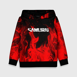 Толстовка-худи детская Samurai fire red, цвет: 3D-черный