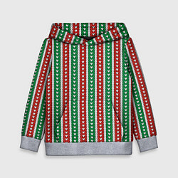 Толстовка-худи детская Knitted pattern, цвет: 3D-меланж