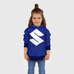 Толстовка-худи детская Suzuki авто, цвет: 3D-синий — фото 2