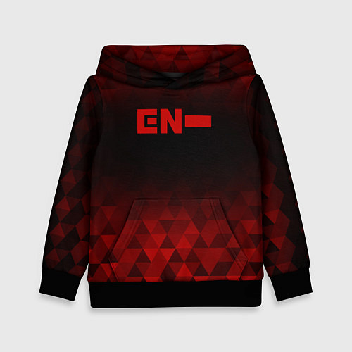 Детская толстовка Enhypen red poly / 3D-Черный – фото 1