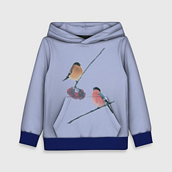 Детская толстовка Снегири на ветке