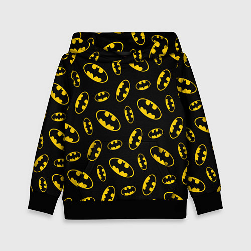 Детская толстовка Бэтмен узор / 3D-Черный – фото 1