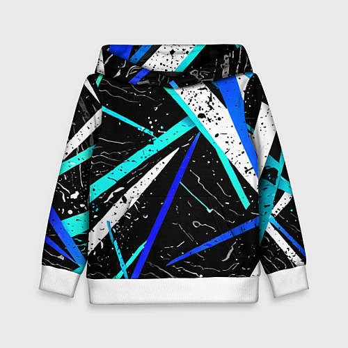 Детская толстовка Разноцветные праздничные линии / 3D-Белый – фото 1