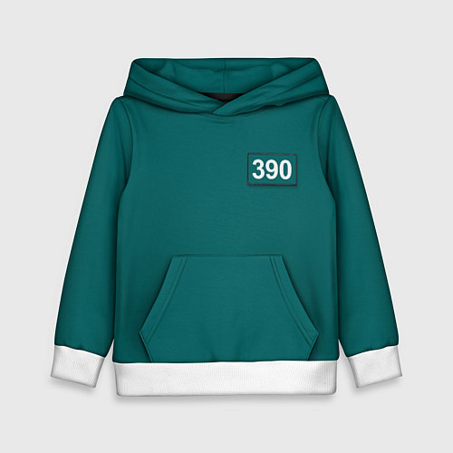 Детская толстовка Игрок 390 - Игра в кальмара / 3D-Белый – фото 1