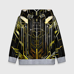 Детская толстовка Gold lines on a black background