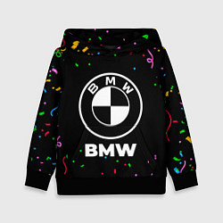 Толстовка-худи детская BMW конфети, цвет: 3D-черный