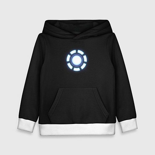 Детская толстовка Железный Человек - Дуговой реактор / 3D-Белый – фото 1